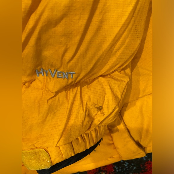 The North Face 800 Summit Series Hyvent Puffer Jacket Black Yellow Large Petite - Picture 5 of 9